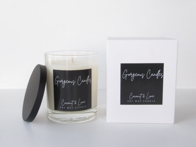Gorgeous Candles: Glass Jar - Coconut & Lime