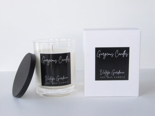 Gorgeous Candles: Glass Jar - Vintage Gardenia