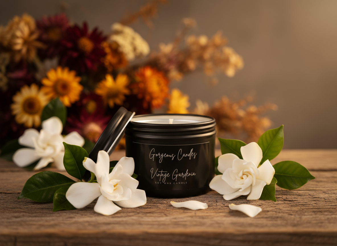 Gorgeous Candles: Travel Tins - Vintage Gardenia