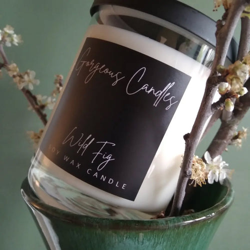 Wild fig luxury hand-poured soy wax candle
